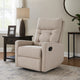 Manual Recliner Chair | Glider and Swivel Mechanism | Beige Fabric