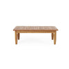 Gail Outdoor Ottoman and Coffee Table Set | Brown Acacia Wood | Gray