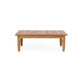 Gail Outdoor Ottoman and Coffee Table Set | Brown Acacia Wood | Gray
