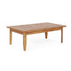 Gail Outdoor Ottoman and Coffee Table Set | Brown Acacia Wood | Gray
