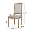 Ryma Dining Chair Set of 2 | Transitional Light Gray | Natural Brown