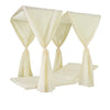 Yavi Outdoor Daybed Curtain and Cushion Set | Cream Waterproof Fabric