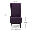 Pixie Dining Chair | High Wingback | Tapered Birch Wood | Plum Purple