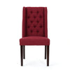 Greg Dining Chair Set of 2 | High Wingback | Birch Wood | Red Fabric BM335291