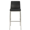 Drag Barstool Chair | Full Back Design | Chrome | Black Faux Leather