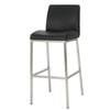 Drag Barstool Chair | Full Back Design | Chrome | Black Faux Leather BM335293