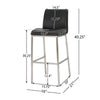 Drag Barstool Chair | Full Back Design | Chrome | Black Faux Leather BM335293