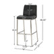 Drag Barstool Chair | Full Back Design | Chrome | Black Faux Leather BM335293