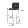 Drag Barstool Chair | Full Back Design | Chrome | Black Faux Leather