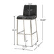 Drag Barstool Chair | Full Back Design | Chrome | Black Faux Leather