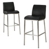 Drag Barstool Chair | Full Back Design | Chrome | Black Faux Leather