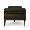 Henry Chaise Lounger with 2 Rolled Bolster Pillows | Blackish Green