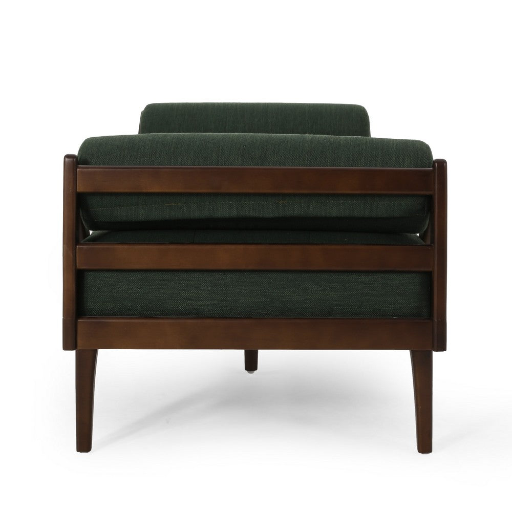 Henry Chaise Lounger with 2 Rolled Bolster Pillows | Blackish Green