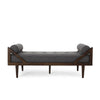 Henry Chaise Lounger | 2 Bolster Pillows | Charcoal Gray Waffle Stitch