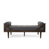 Henry Chaise Lounger | 2 Bolster Pillows | Charcoal Gray Waffle Stitch