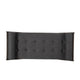 Henry Chaise Lounger | 2 Bolster Pillows | Charcoal Gray Waffle Stitch