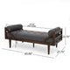 Henry Chaise Lounger | 2 Bolster Pillows | Charcoal Gray Waffle Stitch