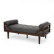 Henry Chaise Lounger | 2 Bolster Pillows | Charcoal Gray Waffle Stitch