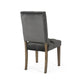 Zavie Dining Chair Set of 2 | Charcoal Diamond Stitched Faux Leather BM335299