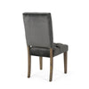 Zavie Dining Chair Set of 2 | Charcoal Diamond Stitched Faux Leather