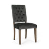 Zavie Dining Chair Set of 2 | Charcoal Diamond Stitched Faux Leather BM335299