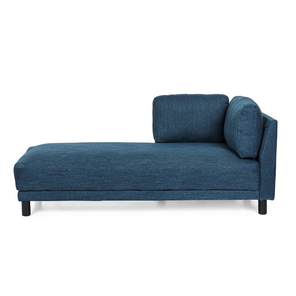 Selly Chaise Lounger with Soft Shape | Modern Navy Blue Fabric
