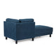 Selly Chaise Lounger with Soft Shape | Modern Navy Blue Fabric
