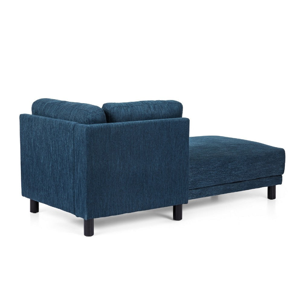 Selly Chaise Lounger with Soft Shape | Modern Navy Blue Fabric BM335300