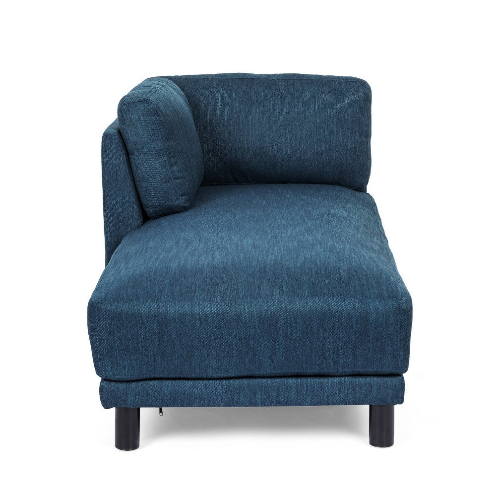 Selly Chaise Lounger with Soft Shape | Modern Navy Blue Fabric
