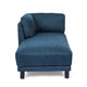 Selly Chaise Lounger with Soft Shape | Modern Navy Blue Fabric