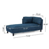 Selly Chaise Lounger with Soft Shape | Modern Navy Blue Fabric BM335300