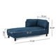 Selly Chaise Lounger with Soft Shape | Modern Navy Blue Fabric BM335300