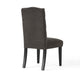 Elona Dining Chair Set of 2 | Crown Top | Gray Tufted Diamond Stitched