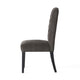 Elona Dining Chair Set of 2 | Crown Top | Gray Tufted Diamond Stitched BM335302