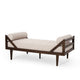 Henry Chaise Lounger | 2 Rolled Bolster Pillows | Beige Waffle Stitch