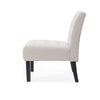 Janine Accent Chair Set of 2 | Beige Button Tufted Waffle Stitch