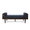 Henry Chaise Lounger with 2 Bolster Pillows | Waffle Stitch Blue