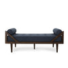 Henry Chaise Lounger with 2 Bolster Pillows | Waffle Stitch Blue BM335312