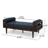 Henry Chaise Lounger with 2 Bolster Pillows | Waffle Stitch Blue