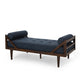 Henry Chaise Lounger with 2 Bolster Pillows | Waffle Stitch Blue