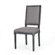 Ryma Dining Chair Set of 2 | Transitional Black Fluted Legs | Gray BM335315