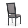 Ryma Dining Chair Set of 2 | Transitional Black Fluted Legs | Gray BM335315