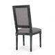 Ryma Dining Chair Set of 2 | Transitional Black Fluted Legs | Gray