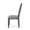 Ryma Dining Chair Set of 2 | Transitional Black Fluted Legs | Gray BM335315