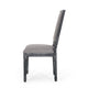 Ryma Dining Chair Set of 2 | Transitional Black Fluted Legs | Gray BM335315