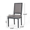 Ryma Dining Chair Set of 2 | Transitional Black Fluted Legs | Gray BM335315