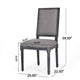 Ryma Dining Chair Set of 2 | Transitional Black Fluted Legs | Gray BM335315