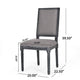 Ryma Dining Chair Set of 2 | Transitional Black Fluted Legs | Gray