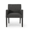 Accent Armchair | Modern Track Arms | Charcoal Gray Textured Fabric