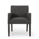 Accent Armchair | Modern Track Arms | Charcoal Gray Textured Fabric
